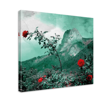 Cuadro paisajes rosa de montaña - TenVinilo