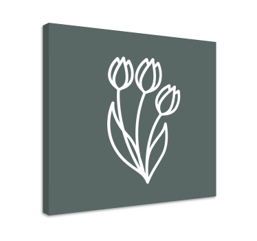 Cuadro flores Lindos tulipanes blancos - TenVinilo