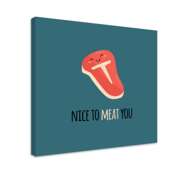 Cuadro bodegones sonrisa de filete feliz - TenVinilo