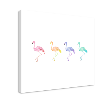 Cuadro aves colección de flamencos diversos - TenVinilo