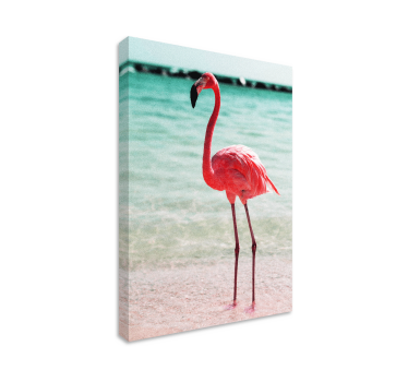 Cuadro dormitorios matrimonio Lindos flamencos en la playa - TenVinilo