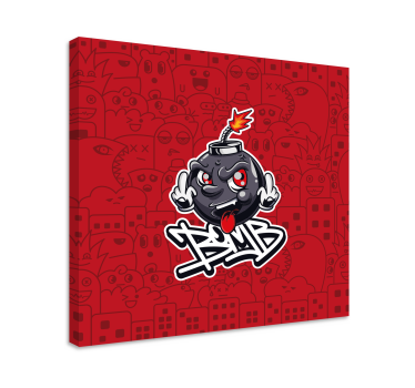 Cuadro decorativo moderno Botín bebé bomba graffiti dibujos anima - TenVinilo