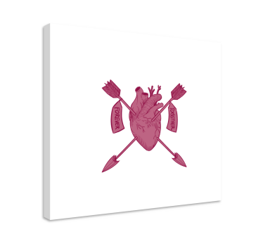 Cuadro abecedario corazón y flechas - TenVinilo
