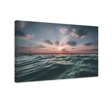 Cuadro de paisaje Vistas al mar tranquilo y la arena ondulante - TenVinilo