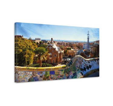 Cuadro en 3d Vistas de barcelona desde el parque güell - TenVinilo