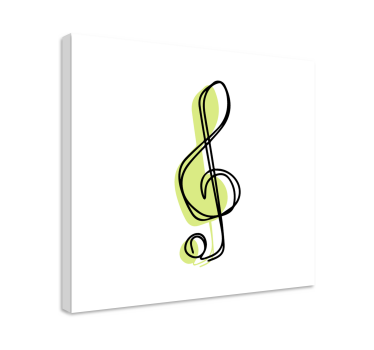 Cuadro música Diseño lindo de la nota musical minimalista - TenVinilo