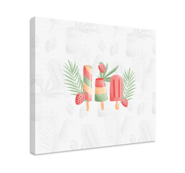 Cuadro decorativo moderno Paletas de helado de acuarela - TenVinilo