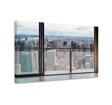 Cuadro de ciudades Vistas de ventana abierta a manhattan - TenVinilo
