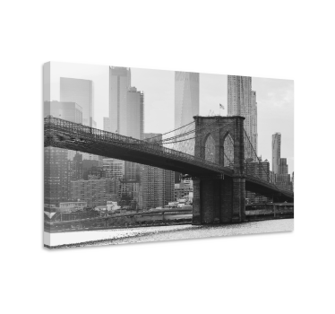 Cuadro de ciudades Brooklyn en blanco y negro - TenVinilo