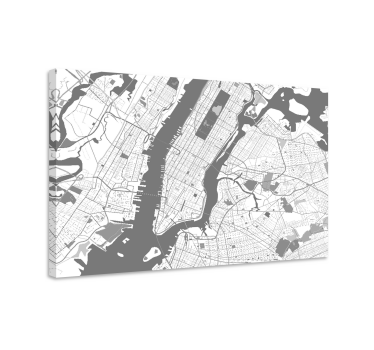 Cuadro de ciudades Mapa de nueva york - TenVinilo