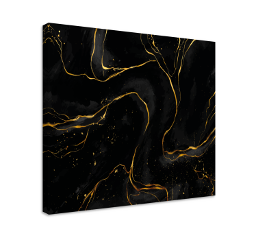 Cuadro estilo elegante Mármol negro y dorado - TenVinilo
