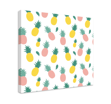 Cuadro bodegones patrón de piña tropical - TenVinilo
