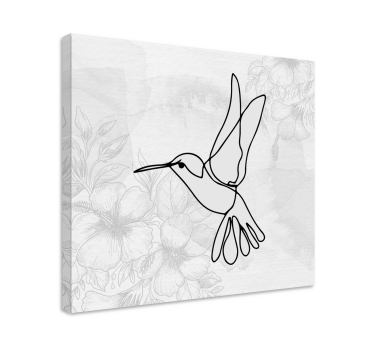 Cuadro aves silueta de colibrí elegante - TenVinilo