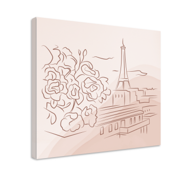 Cuadro ciudades escena floral parisina - TenVinilo