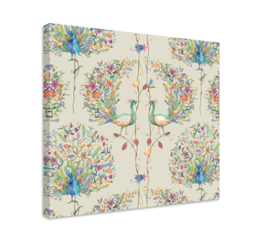 Cuadro de pájaros Jardín con decoración ecléctica y pájaros - TenVinilo