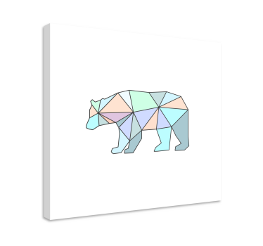 Cuadro figuras geométricas Oso de triángulos geométricos - TenVinilo