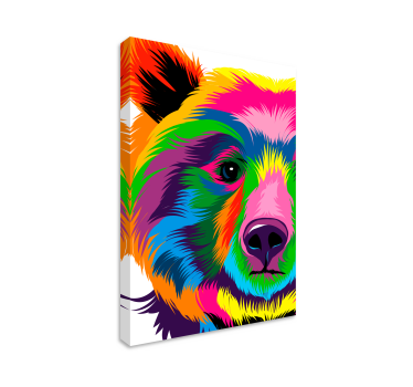 Cuadro figuras geométricas Oso de colores - TenVinilo