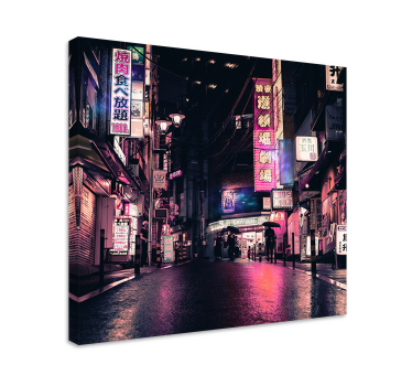 Cuadro ciudades neon calles de ciudad - TenVinilo