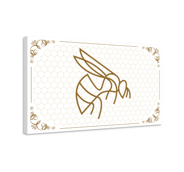 Cuadro dormitorios matrimonio Elegante abeja ilustración - TenVinilo