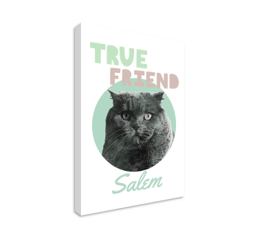 Cuadro personalizable verdadero amigo de los animales - TenVinilo