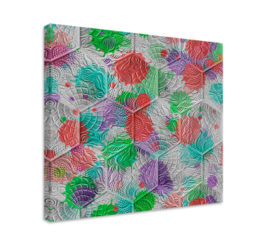 Cuadro retro vintage los azulejos manchados de Gaudí - TenVinilo