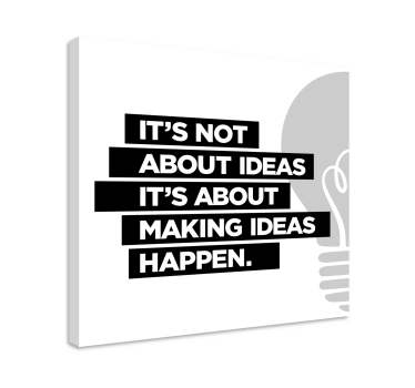 Cuadro frase motivadora las ideas son la base para el éxito. Si d - TenVinilo