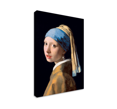 Cuadro artístico la pintura de la niña con una oreja de perla - TenVinilo