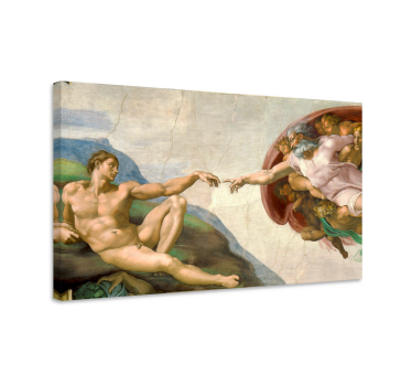 Cuadro artístico la creación de la pintura de Adán - TenVinilo