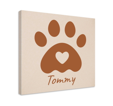 Cuadro personalizable pata con nombre - TenVinilo