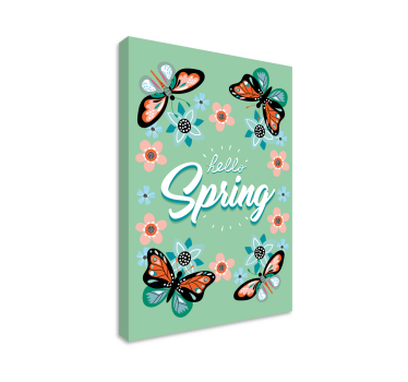 Cuadro para salón hola primavera - TenVinilo
