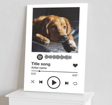 Cuadro con canción Spotify fondo blanco - TenVinilo