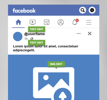 Cuadro personalizable pantalla de facebook - TenVinilo