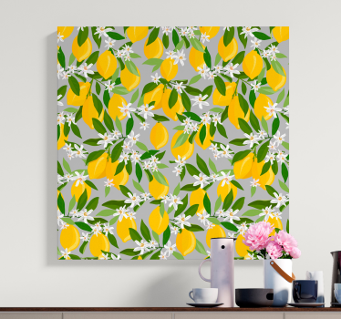 Cuadro árboles de limonero florecido - TenVinilo