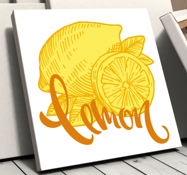 Cuadro arte de limones amarillos - TenVinilo