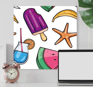 Cuadro bodegones delicias de verano con frutas - TenVinilo