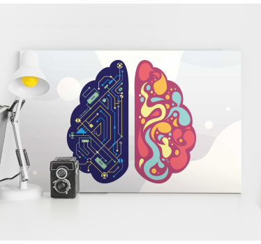 Cuadro bodegones diseño de doble cerebro - TenVinilo