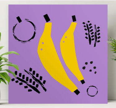 Cuadro bodegones diseño de plátanos amarillos - TenVinilo