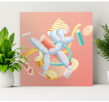 Cuadro bodegones formas de animales de globos - TenVinilo