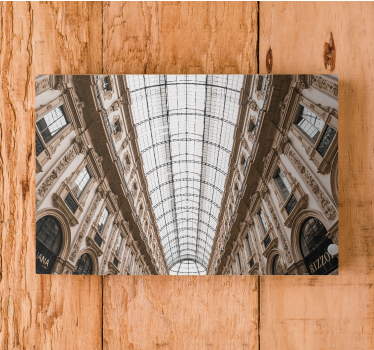 Cuadro ciudades perspectiva de la galería de milán - TenVinilo