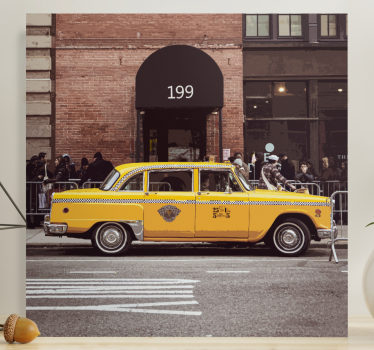 Cuadro ciudades taxi amarillo - TenVinilo