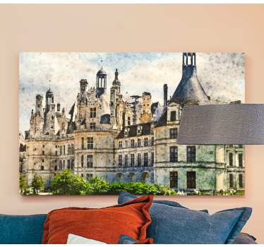 Cuadro ciudades vista de arquitectura del château - TenVinilo