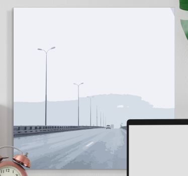 Cuadro ciudades vista de la autopista urbana - TenVinilo
