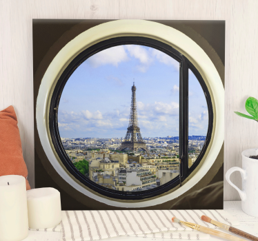 Cuadro ciudades vista de la torre eiffel - TenVinilo