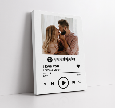 Cuadro con canción Spotify fondo blanco - TenVinilo