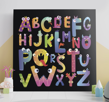 Cuadro de abecedario Alfabeto de los niños - TenVinilo