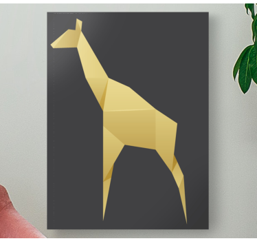 Cuadro de animales Jirafa de origami - TenVinilo