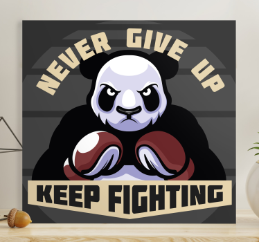 Cuadro de animales Panda de boxeo - TenVinilo
