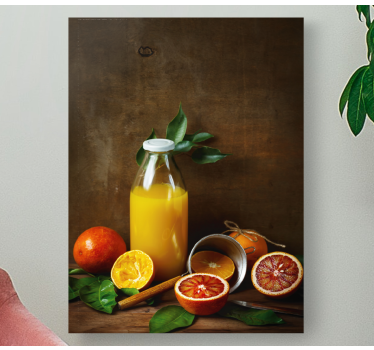 Cuadro de bodegones Porcelana y cáscara de naranja - TenVinilo
