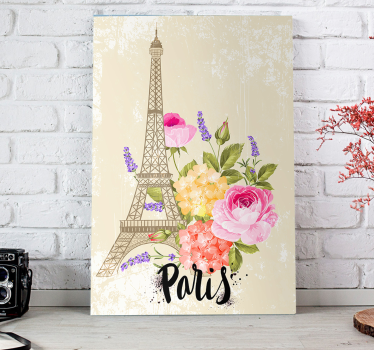 Cuadro de ciudades Ciudades de la torre eiffel en primavera - TenVinilo