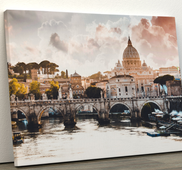 Cuadro de ciudades La ciudad del vaticano en el corazón de roma - TenVinilo